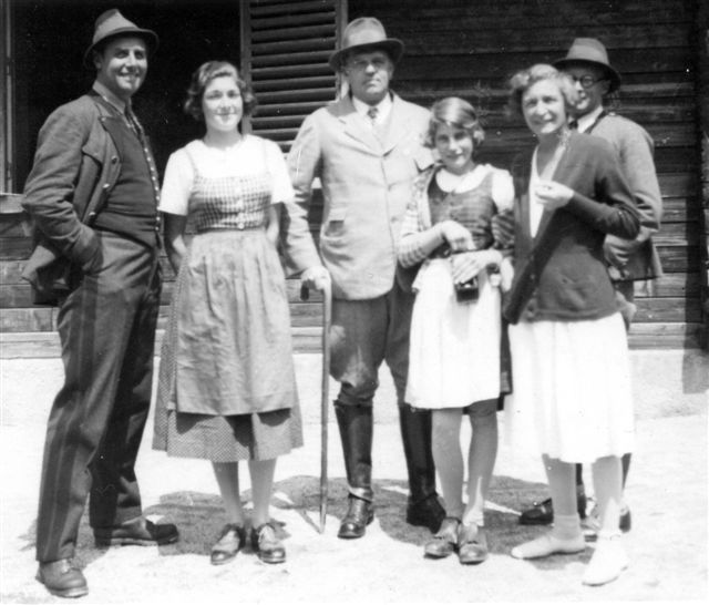 1931, 30a, Anton Wildgans mit Fam. Latzger und Fred Hennings in Türnitz