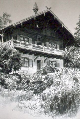 1957 Haus Mödling, Zeichnung von Adalbert Pilch